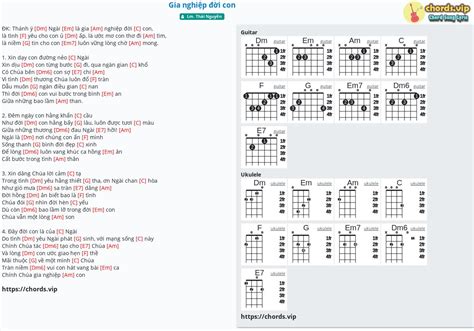 Chord Gia Nghiệp Đời Con Lm Thái Nguyên Tab Song Lyric Sheet Guitar Ukulele Chordsvip