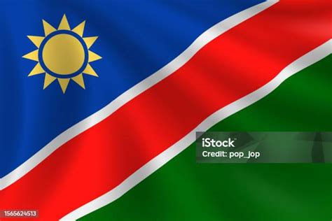 Flag Of Namibia Namibian Flag Vector Flag Background Stock Illustration