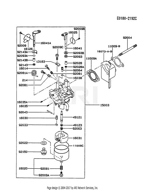 Kawasaki Fe D As Stroke Engine Fe D Parts Diagram For Carburetor