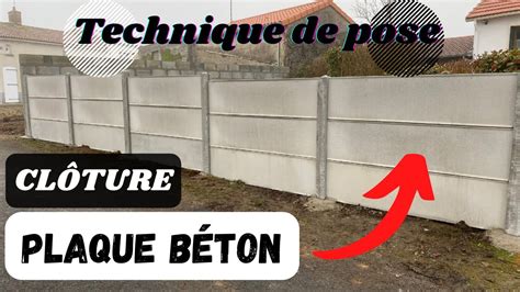 Comment poser une clôture béton mur de clôture en plaque béton YouTube