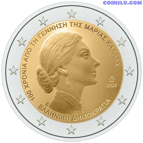 Euro Coin Greece Years From The Birth Of Maria Callas