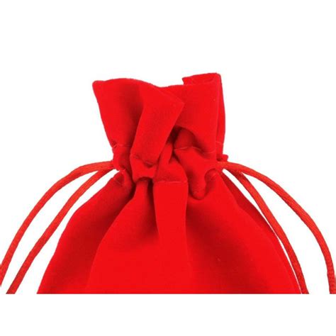 Sacs Cadeaux Bourse Velours X Cm Noir Rouge Bourse En Velours