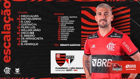 Matheuzinho titular Flamengo divulga escalação para jogo contra o