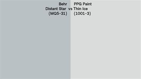 Behr Distant Star Mq Vs Ppg Paint Thin Ice Side By Side