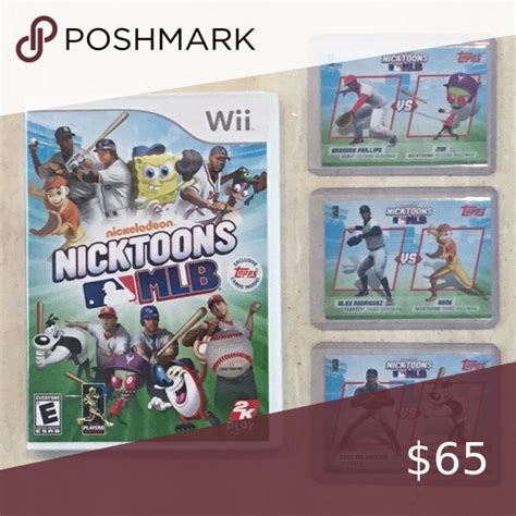 Nickelodeon Nicktoons Mlb Nintendo Wii Game And Topps Baseball Players