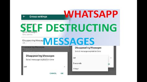 Whatsapp Self Destructing Message Youtube