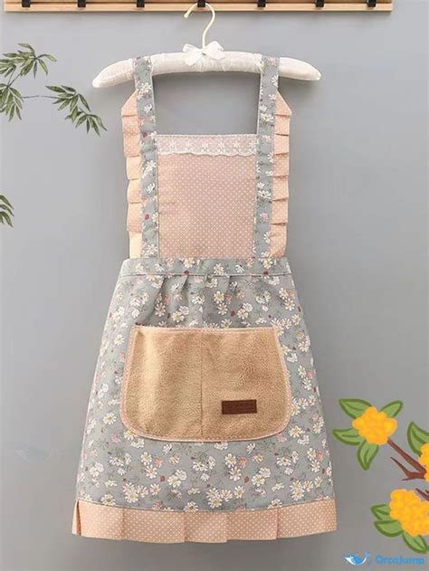 OrcaJump Floral Apron With Design Floral Apron Apron Pattern Free