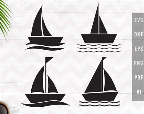 Sailboat Svg Boat Svg Sail Boat Svg Sailboat Vector Etsy