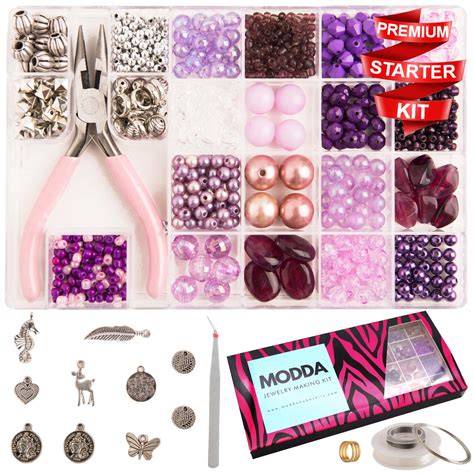 Amazon.com: MODDA Jewelry Making Supplies - Jewelry Making Kits for ...