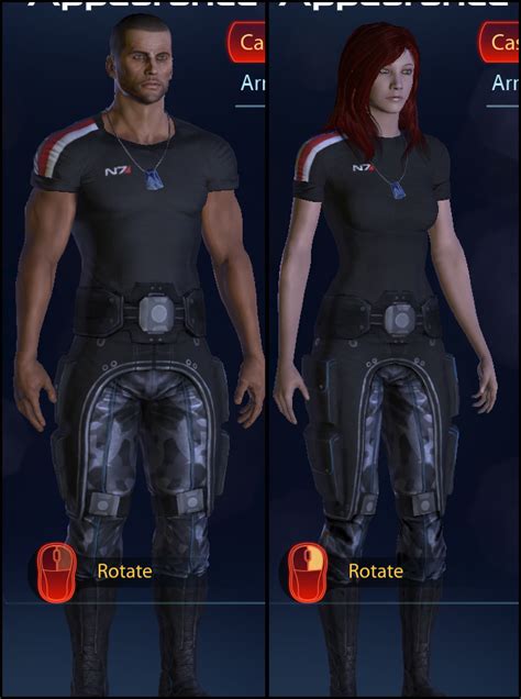 Modded Casual Outfit N7 Shirt At Mass Effect 3 Nexus Mods And Community