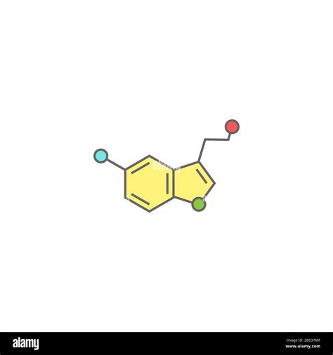 Serotonin Molecular Structure Neurotransmitter Molecule Skeletal