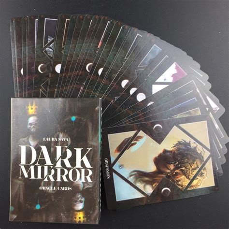 Tarot Cards Dark Mirror Oracle Deck Board Game For Fortune Etsy