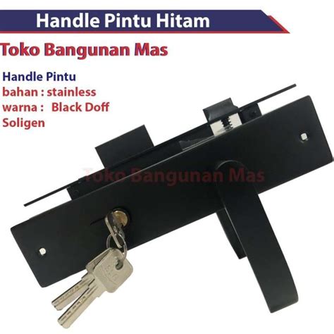 Promo Kunci Pintu Hitam Stainless SOLIGEN Handle Pintu Besar BLACK