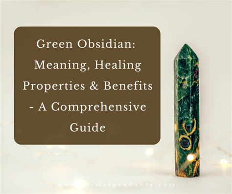 Green Obsidian Meaning Healing Properties And Benefits A