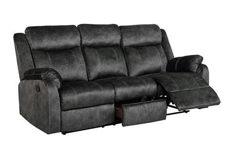 U Domino Granite Microfiber Reclining Sofa Set W Console Pcs