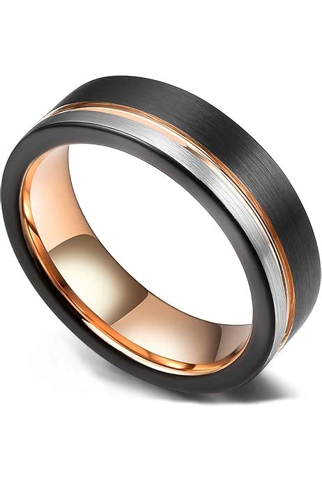 Koa Wood Wedding Ring Black Brushed Tungsten Band Hawaiian 48 Off