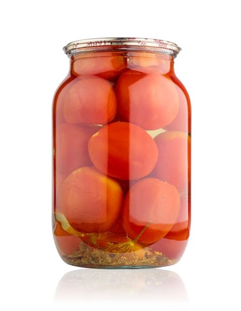 Premium Photo Glass Jar Of Canned Tomatoes