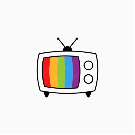 premium vector retro tv television channel logo vector icon illustration