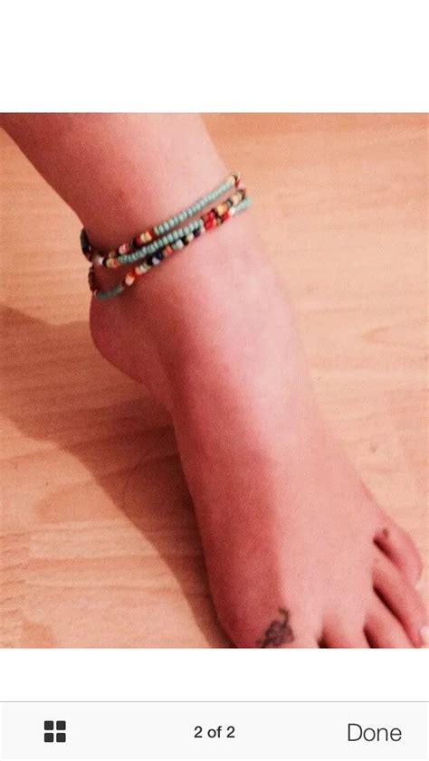 Beaded Wrap Anklet Turquoise Seedbeads Boho Hippie Festival Etsy