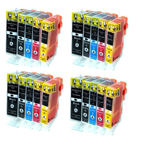 Packs Canon Compatible Ink Cartridges With Chip Replacement For