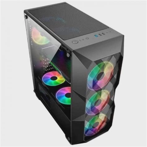 Brassul Inform Tica Gabinete Gamer Led Rgb Hayom Preto