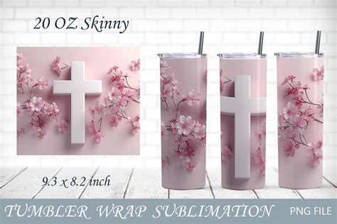 Cross Tumbler Wrap Religious Tumbler Graphic By AnastasiyaArtDesign