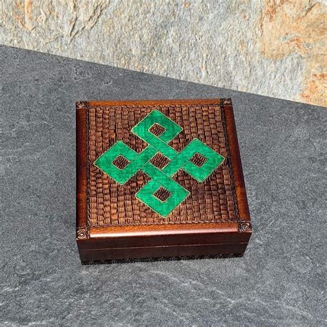 Green Celtic Knot Box Gle Good Living Essentials