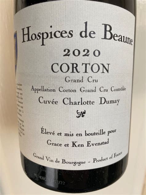 Hospices De Beaune Corton Cuv E Charlotte Dumay France Burgundy