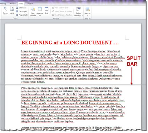 How To Split View And Edit Two Different Parts Of Your Word Document