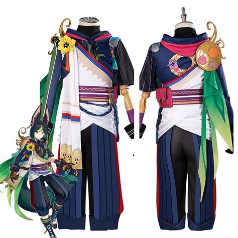 Genshin Impact Tighnari Cosplay Costume Outfits Halloween Carnival Suit