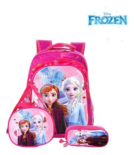 Kit Mochila Escolar Infantil Frozen Elsa E Anna Disney Costa Frete grátis