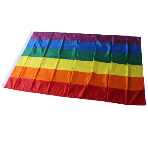 DHL Banderas Arcoiris Banner 3x5ft 90x150cm Gay Orgullo Bandera