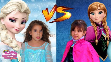 PRINCESAS DISNEY ANNA Vs ELSA Frozen TORTA NA CARA PRINCESAS