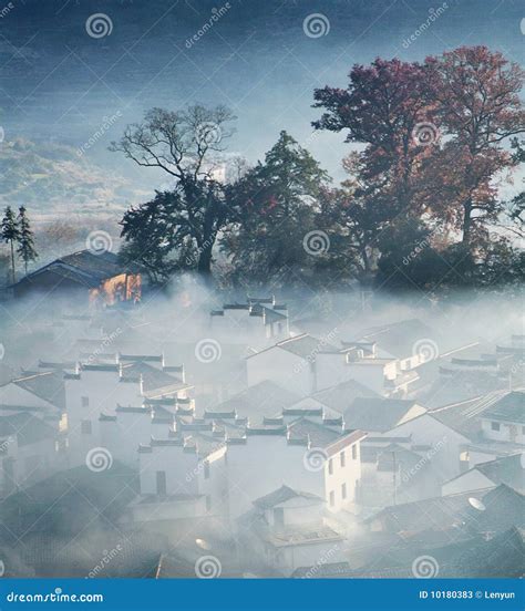 Dream World Hot Air Balloons In Night Sky With Full Moon Royalty Free