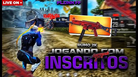 LIVE FF FREE FIRE AO Vivo QUEM É VIVO SEMPRE APARECE 4X4 6X6 2k