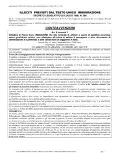 DECRETO LEGISLATIVO 25 LUGLIO 1998 N 286 Decreto Legislativo 25