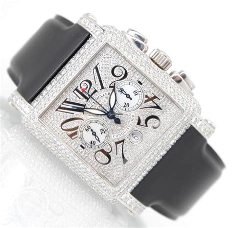 Franck Muller King Conquistador Cortez K Whitegold Iced Out For