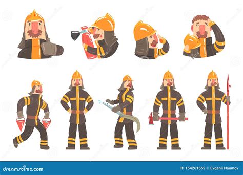 funny fireman  work  firefighting gear  wearing firefighter