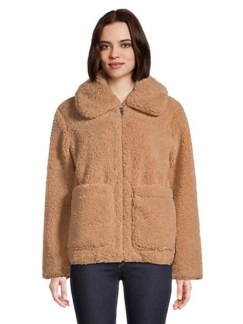 Faux Fur Zip Up Jacket