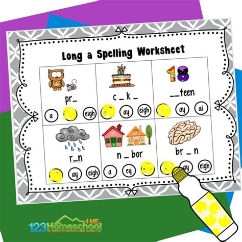 Printable Long Vowel Sounds