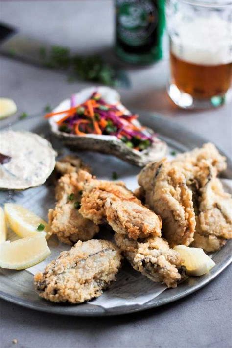 Pan Fried Oysters Crunchy Panko Breaded Or Beer Battered