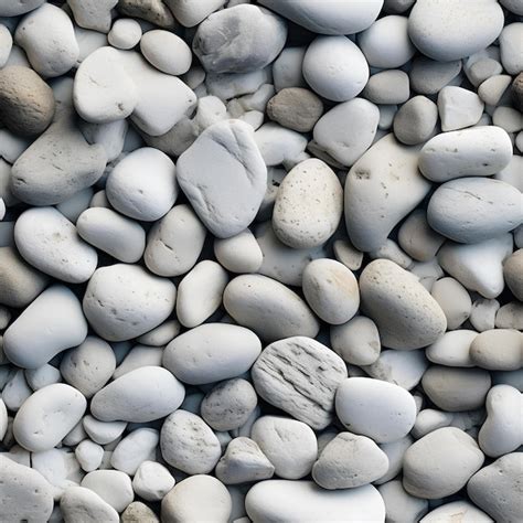 Premium Ai Image White Pebble Stones Seamless Pattern