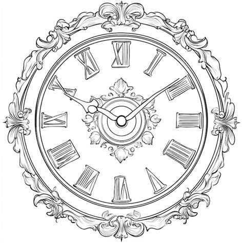 A Clock With Roman Numerals And Roman Numerals Is Shown Premium AI