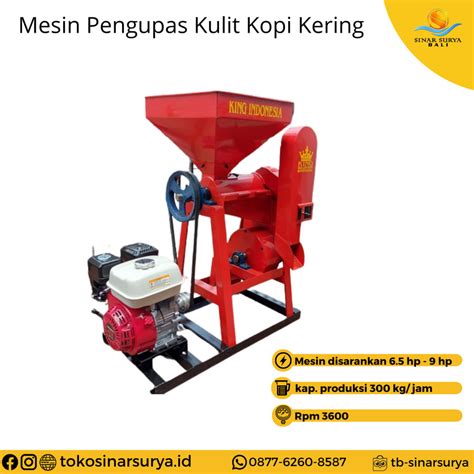 Mesin Huller Pengupas Kulit Kopi Kering Toko Toss