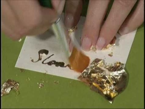 Using A Glue Pen To Apply Foil To Embellishments And Using Your Anna