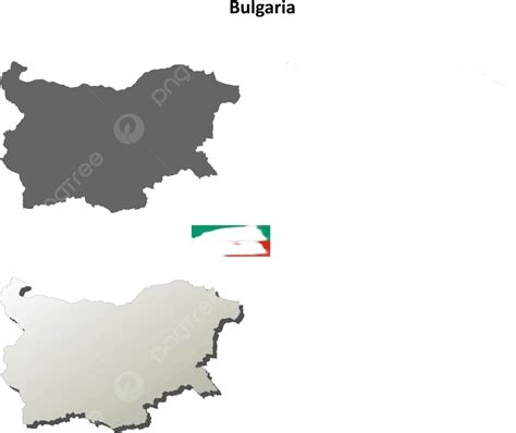 Bulgaria Outline Map Set Silhouette Map Map Map Of Bulgaria Vector