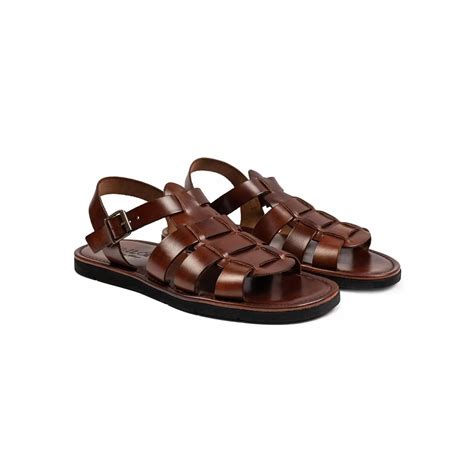 Brown Leather Sandals Men