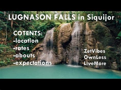 Lugnason Falls In Siquijor Philippines Youtube