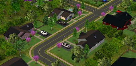 Mod The Sims Yellow Lined Asphalt Roads