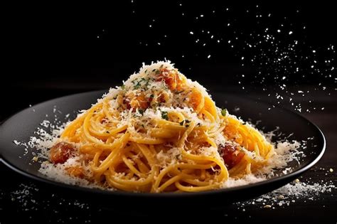 Premium Ai Image A Delicious Pasta Dish With Sauce And Parmesan Cheese